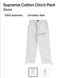 Supreme Cotton Cinch Pant Stone L